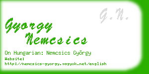 gyorgy nemcsics business card